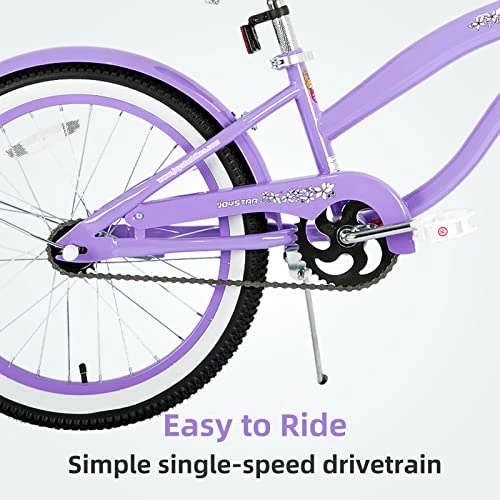 Flash Sale โญ 20" 24" 26" Beach Cruiser Bike For ๐ง Girls, Boys, Mens And ๐ฉ Womens, Single Speed Kids Cruiser Bicycles With Coaster Brake, Multiple Colors Cruiser Blue ๐ - Image 2