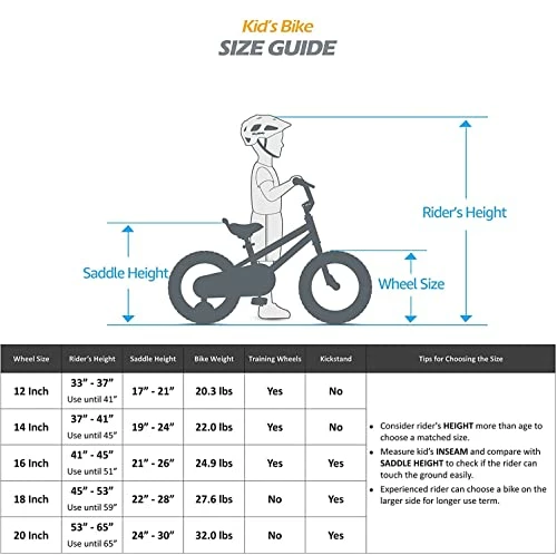 Best Pirce 😉 Toddler Bike 12 14 16 18 Inch Sport Styles, With Training Wheels Or Kickstand, Dual Hands Brake, Kids Bike For Age 3-9 Red 🛒 - Image 2