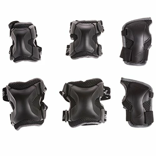 Best deal โ๏ธ X Gear 3 Pack Protective Gear, Knee Pads, Elbow Pads And Wrist Guards, Inline Skating, Multi Sport Protection, Unisex, Black ๐