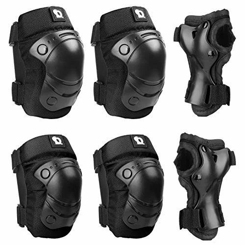 Hot Sale π Knee Pads Set For Kids Elbow Pads Wrist Guards For 5~10 Ages Toddler Protective Gear Set Thicker Safer Bike Safety Pads π§ Girls For Skating Cycling Scooter Sports Safety Gear, Pink 3-black π - Image 8