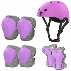 Best reviews of 🤩 Kids Bike Helmet Knee Elbow Wrist Pads, Ages 2-8 Toddler Helmet With Protective Gear Set 7PCS, For Bicycle Cycling Skateboard Scooter Inline Skating Pink 🌟