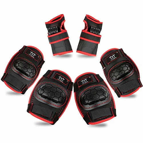 Best deal 👍 Kids Knee Pads And Elbow Pads Set,Kids Protective Gear Set,Knee Pads Skating Rollerblading Skateboarding BMX Scooter Cycling Black ✔️