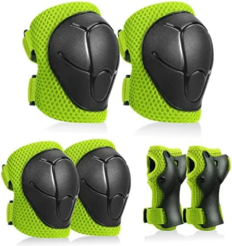 Promo 🎁 Kids Knee Pads Elbow Pads Guards Protective Gear Set Safety Gear For Roller Skates Cycling BMX Bike Skateboard Inline Skatings Scooter Riding Sports. Light Green 🎁 - Image 10