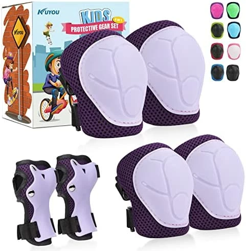 Promo 🎁 Kids Knee Pads Elbow Pads Guards Protective Gear Set Safety Gear For Roller Skates Cycling BMX Bike Skateboard Inline Skatings Scooter Riding Sports. Light Green 🎁 - Image 12