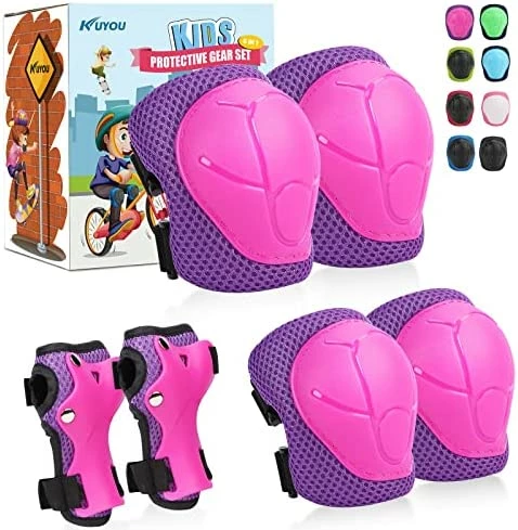 Promo 🎁 Kids Knee Pads Elbow Pads Guards Protective Gear Set Safety Gear For Roller Skates Cycling BMX Bike Skateboard Inline Skatings Scooter Riding Sports. Light Green 🎁 - Image 9