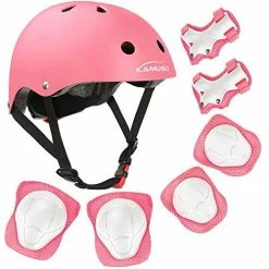 Hot Sale π Kids Bike Helmet, Toddler Helmet For Ages 3-8 Boys π§ Girls With Sports Protective Gear Set Knee Elbow Wrist Pads For Skateboard Cycling Scooter Rollerblading Pink π