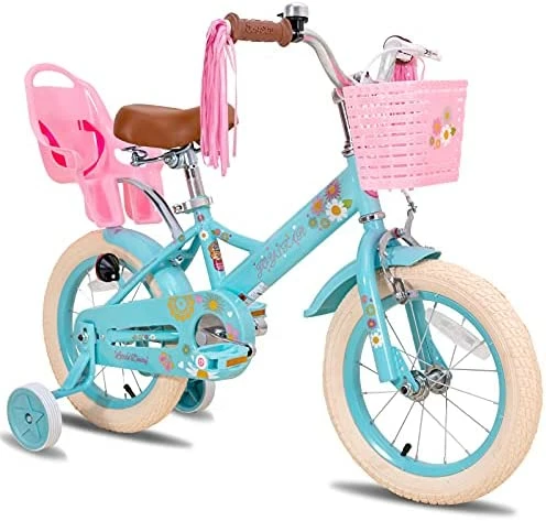 Best deal ๐ Little Daisy Kids Bike For 2-9 Years ๐ง Girls With Training Wheels & Front Handbrake 12 14 16 20 Inch Princess Kids Bicycle With Basket Bike Streamers Toddler Cycle Bikes, Blue Pink White ๐ - Image 15