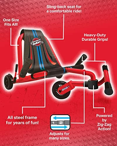 Cheapest ๐ Go Kart, - Swing Side-to-Side For Amazing Ride, Powered By Zig-Zag Motion, Rides On Any Hard Surface (Indoors And Outdoors),Red,92319 ๐ - Image 3