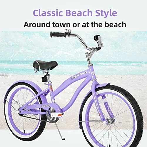 Flash Sale โญ 20" 24" 26" Beach Cruiser Bike For ๐ง Girls, Boys, Mens And ๐ฉ Womens, Single Speed Kids Cruiser Bicycles With Coaster Brake, Multiple Colors Cruiser Blue ๐ - Image 4
