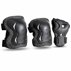 Best reviews of π JBM Kids Knee Pads And Elbow Pads With Wrist Guards And Adjustable Straps Protective Gear Set For Roller Skating Cycling BMX Bike Skateboard Inline Skatings Scooter Riding Sports Pink π