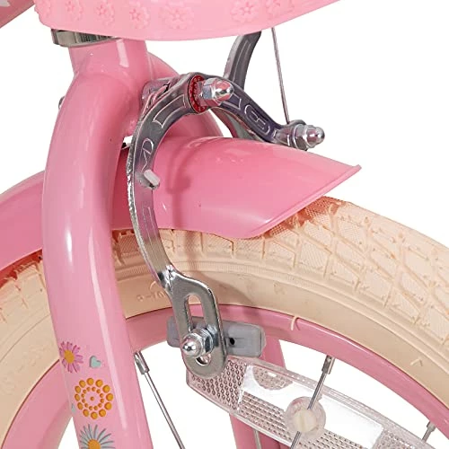 Best deal ๐ Little Daisy Kids Bike For 2-9 Years ๐ง Girls With Training Wheels & Front Handbrake 12 14 16 20 Inch Princess Kids Bicycle With Basket Bike Streamers Toddler Cycle Bikes, Blue Pink White ๐ - Image 3
