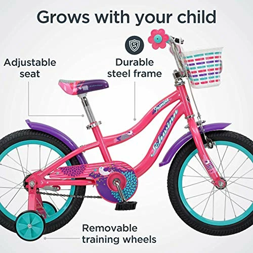 Promo 🔥 Jasmine 👧 Girls Bike With Training Wheels, 16-Inch Wheels, Multiple Colors Pink 🌟 - Image 3